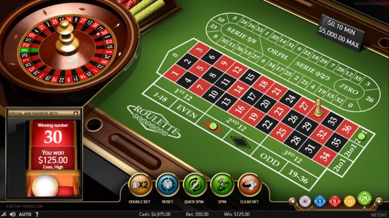 Giao diện mới lạ với vòng xoay và bóng khi chơi Roulette games